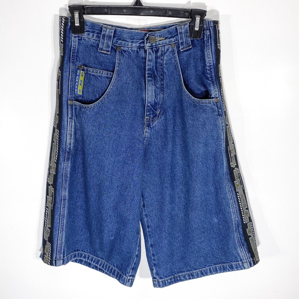 Vintage B One Soul Jean Shorts Waist 28 Wide Leg Denim Jorts Rare Tear Away Y2K